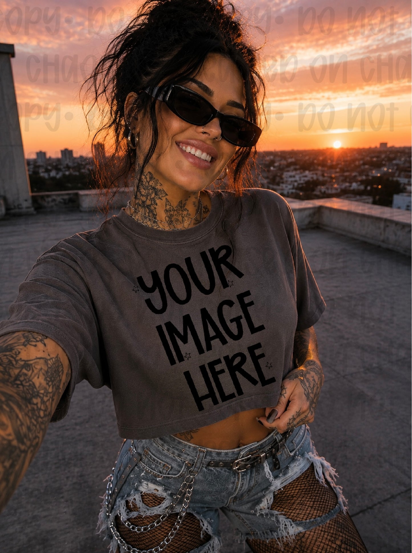 Edgy Themed CC Tee Mock-up- Pepper