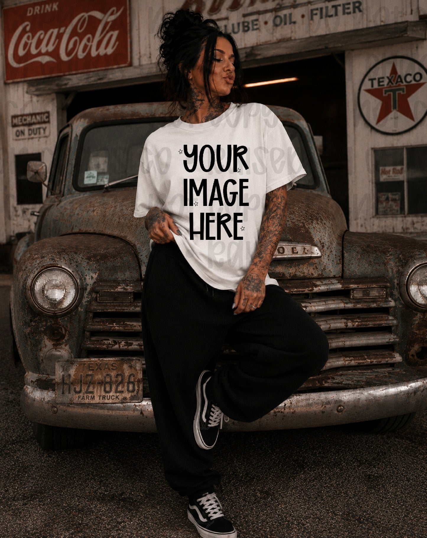 Boho Themed CC Tee Mock-up- White