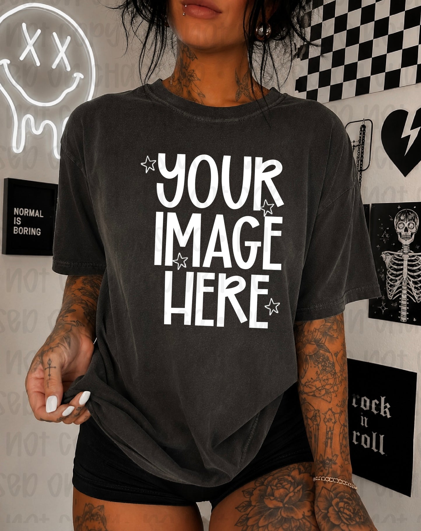 Edgy Themed CC Tee Mock-up - Pepper