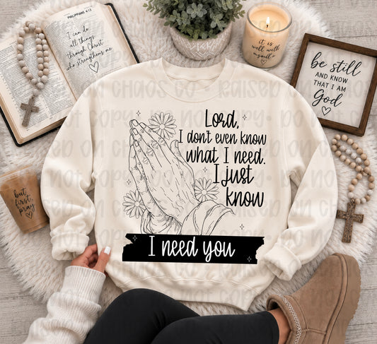 Lord, I Need You Faith Digital Download