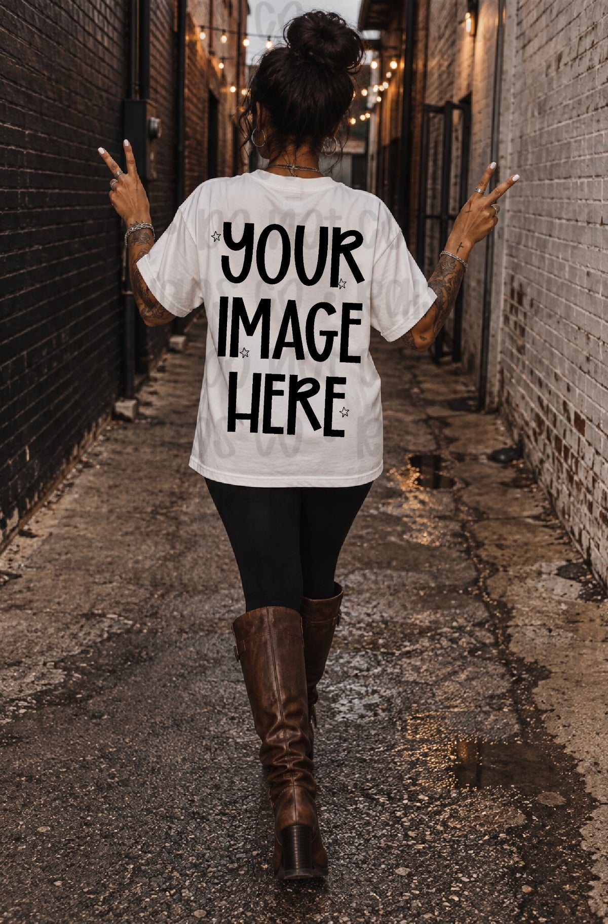 Preppy T-shirt Mock-up - White