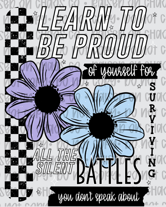 Learn To Be Proud Motivational Digital Download