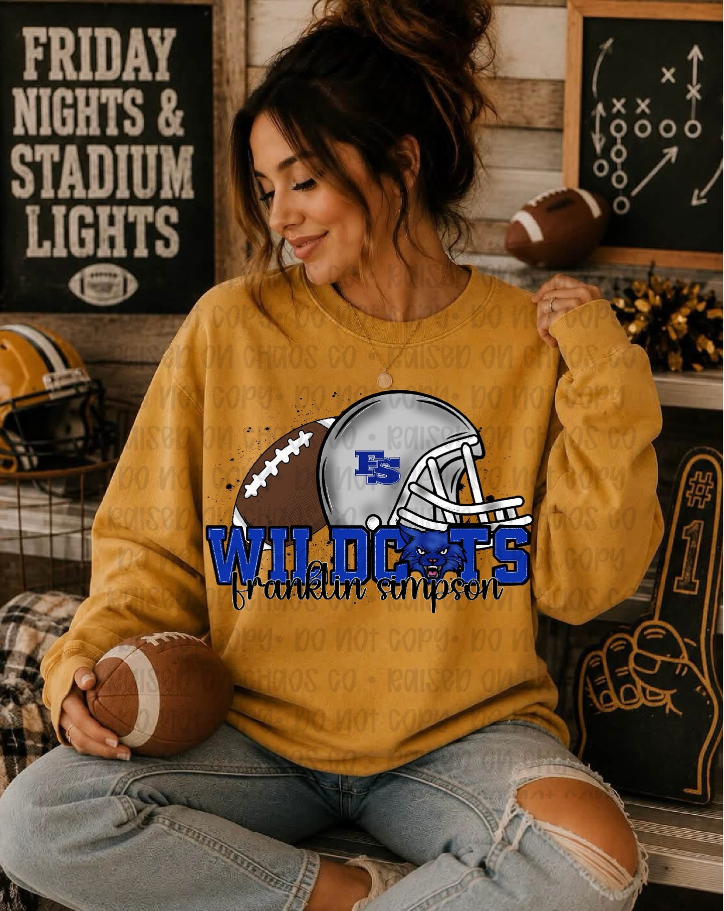 School Wildcats FS Football - Digital Download