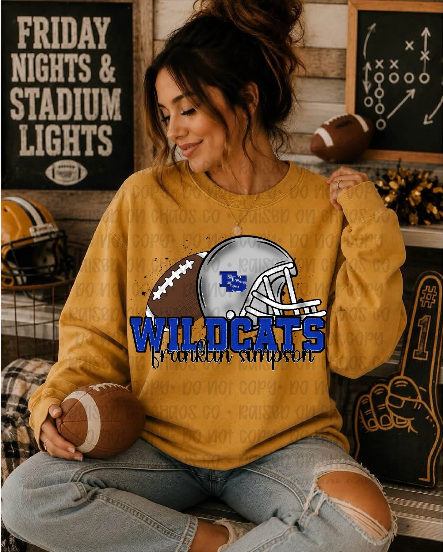 School Wildcats FS Football - Digital Download