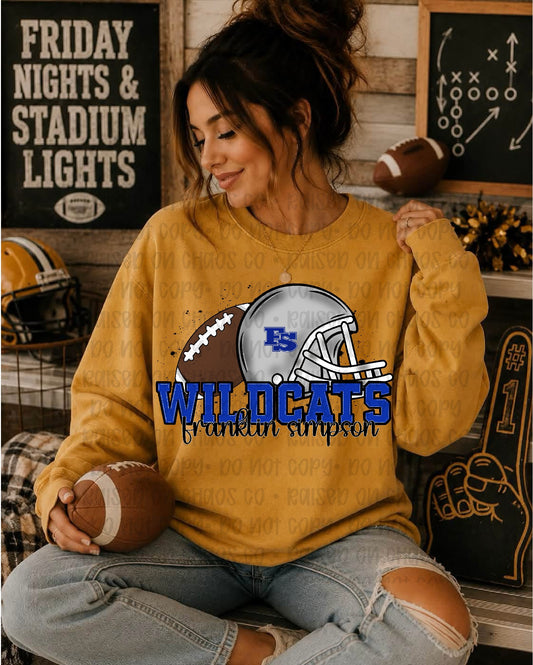 School Wildcats FS Football - Digital Download