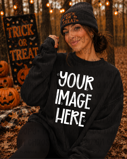 Fall Themed Sweatshirt Mock-up -Black