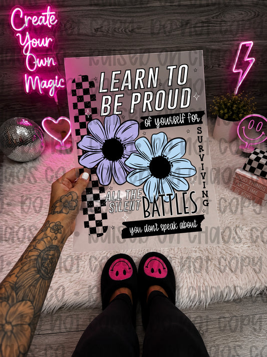 Learn To Be Proud DTF Transfer