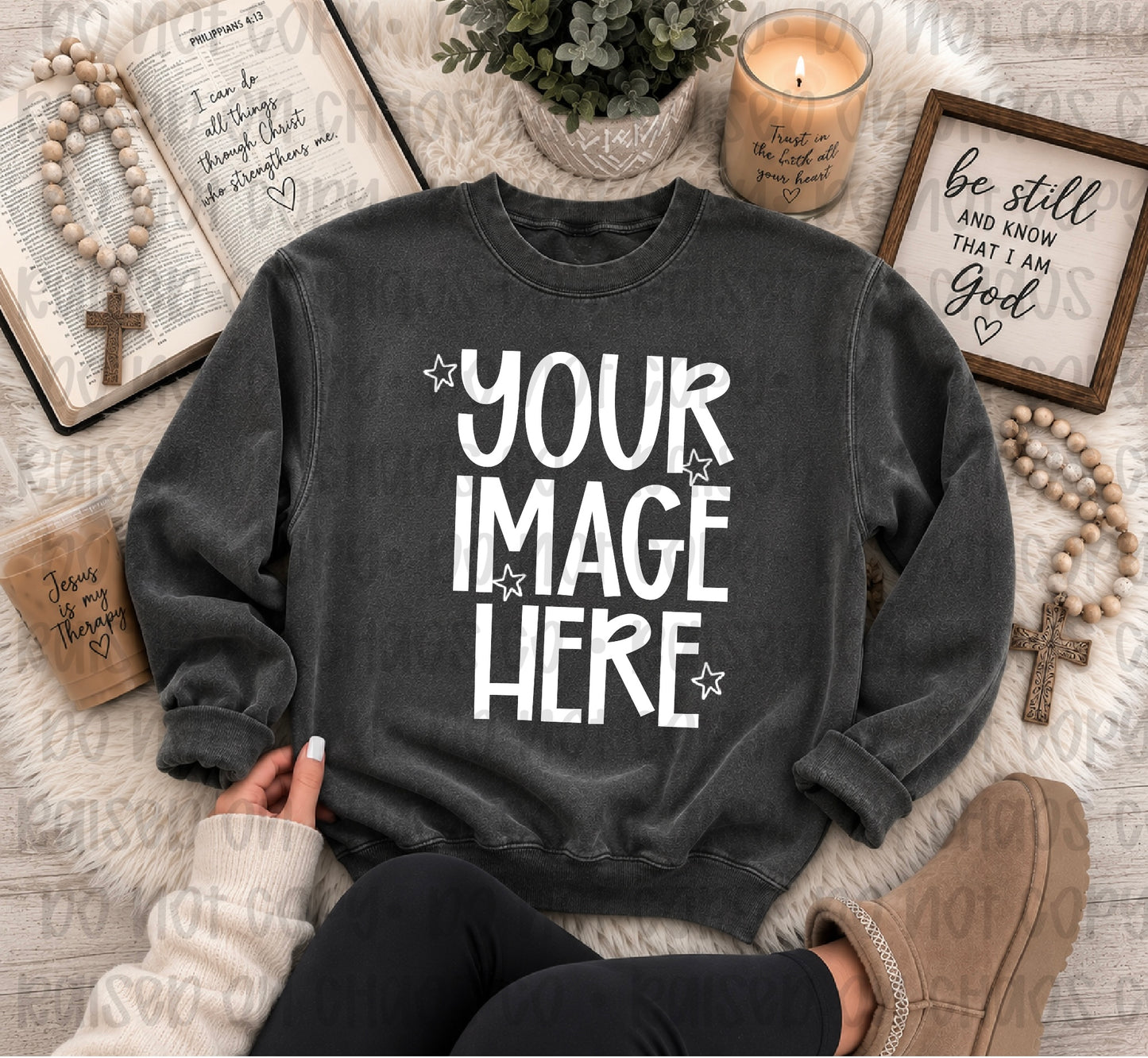 Cute Faith CC Sweatshirt Mock-up - Pepper
