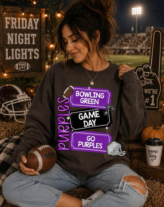School Game Ticket Purples - Digital Download