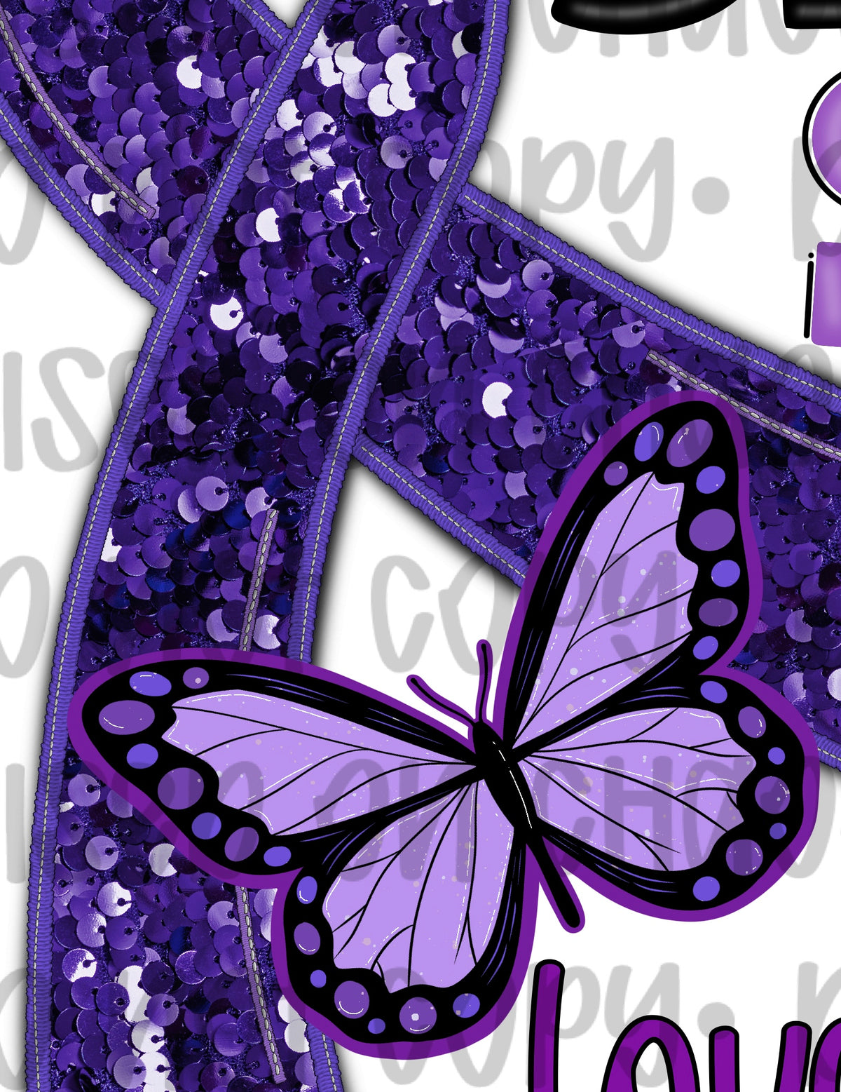 Faux Embroidery Domestic Violence Awareness Digital Download