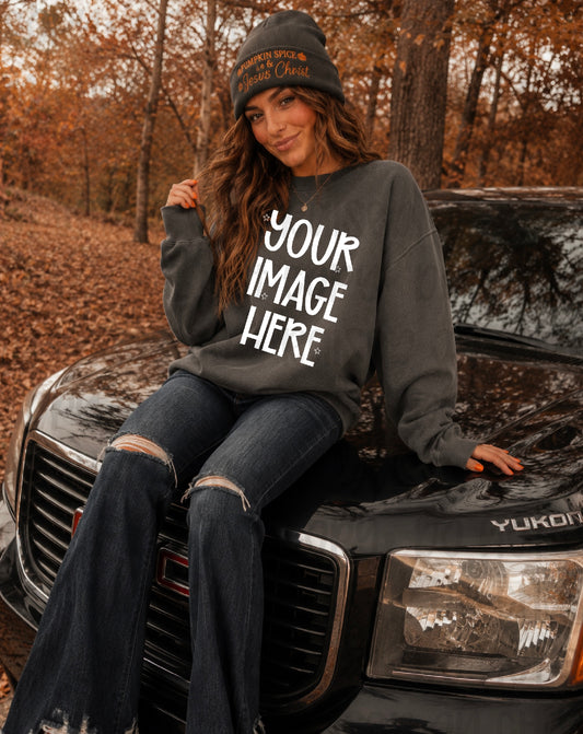 Fall Themed CC Sweatshirt Mock-up- Pepper