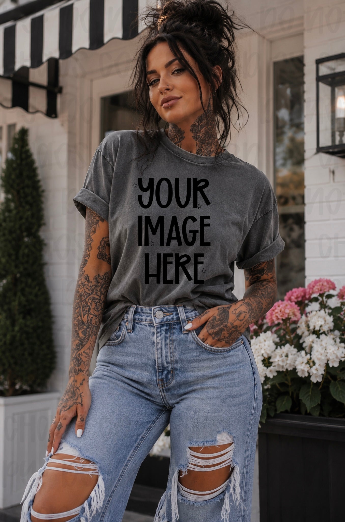 Boho Themed CC Tee Mock-up- Pepper