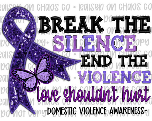 Faux Embroidery Domestic Violence Awareness Digital Download