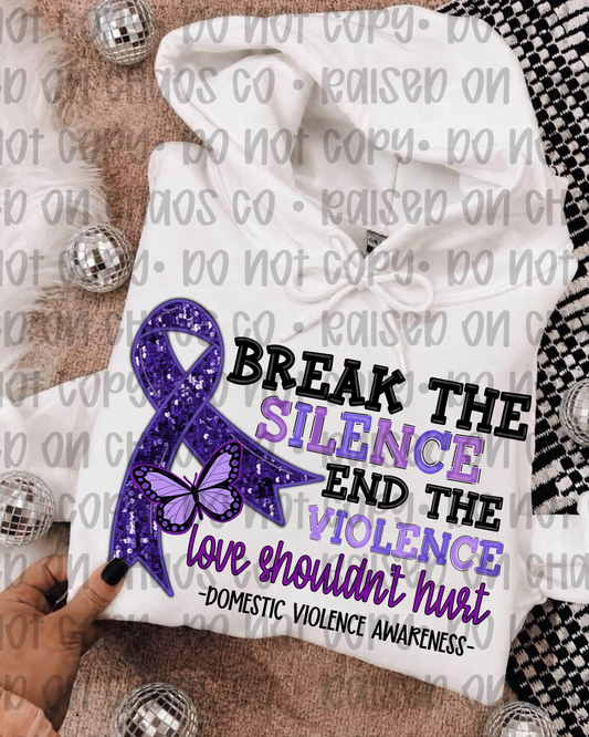 Faux Embroidery Domestic Violence Awareness Digital Download