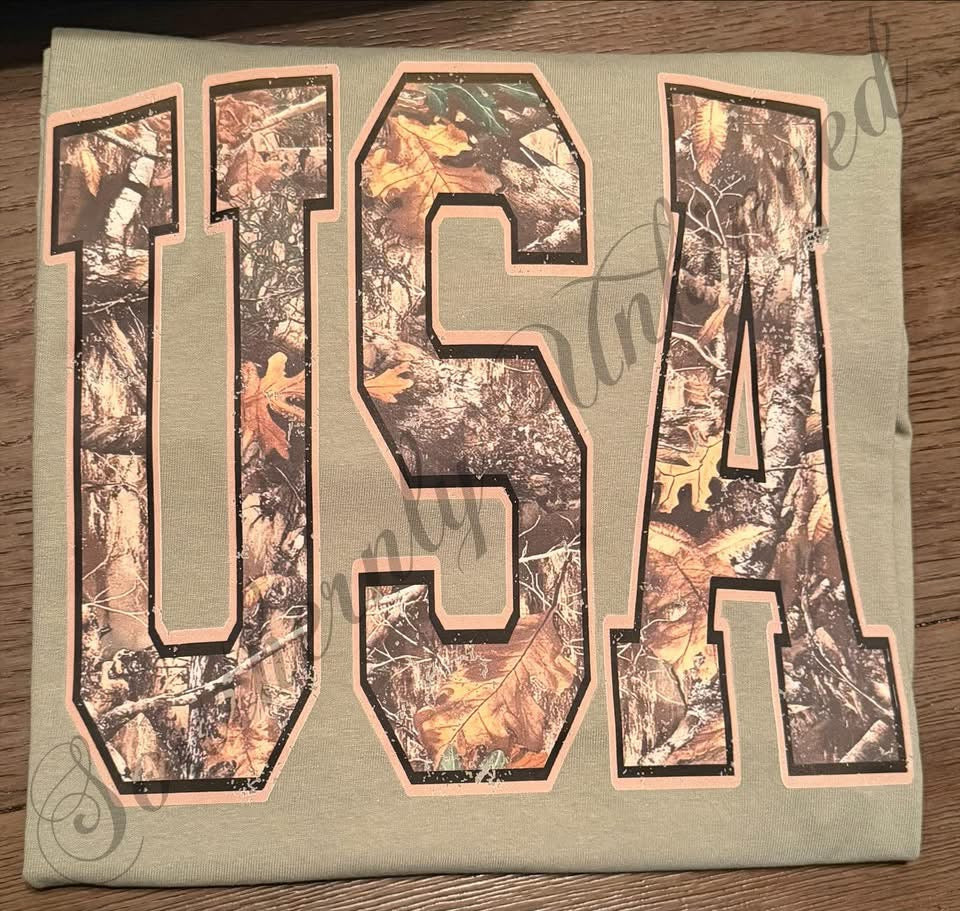 Camo USA Adult Tee